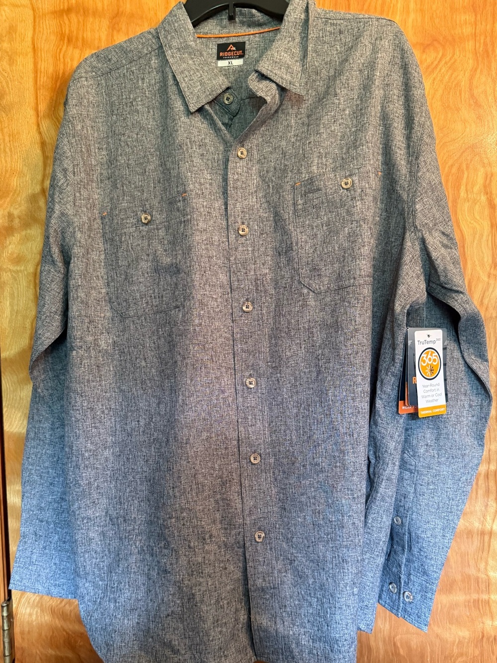 Ridgecut Men's Long-Sleeve temperature controlled Shirt in Heather grey NWT